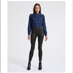 AG Leatherette Jeans-Farrah High Rise Skinny Ankle
